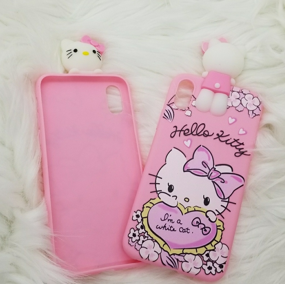 2 for $13 IPHONE X HELLO KITTY HEART 3D CASE - Picture 3 of 7